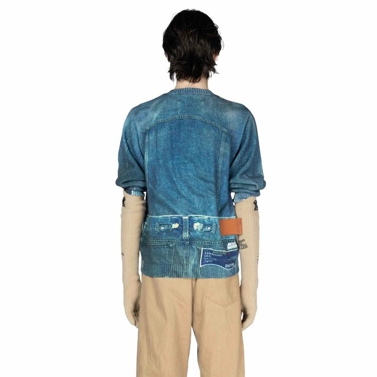 【残り一点】Tuck In Denim Transcription Knit
