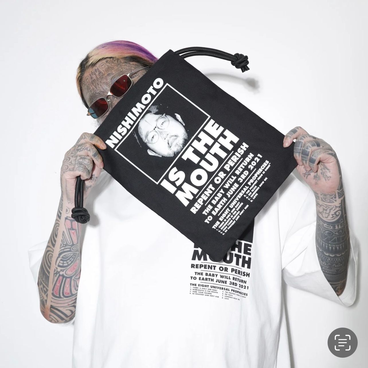 【残りわずか】Big Drawstring Bag(BLACK)