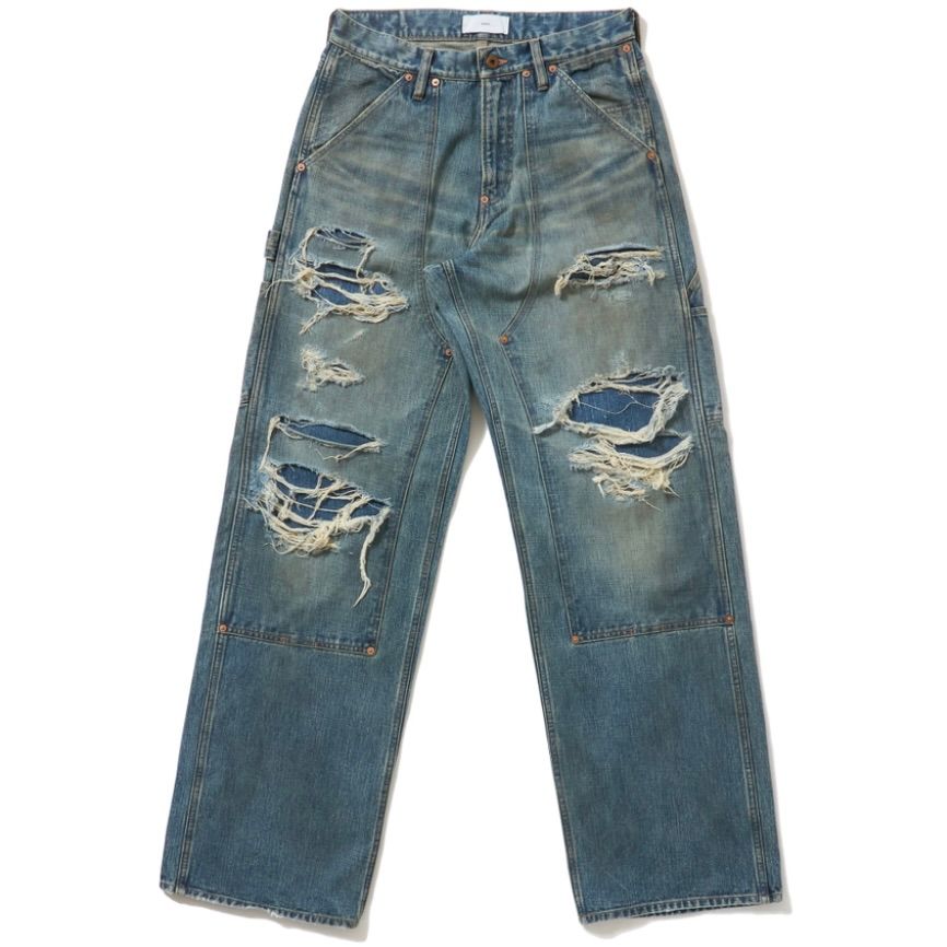 【残り一点】Distressed Modern Denim Double Knee Cut