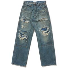 【残り一点】Distressed Modern Denim Double Knee Cut