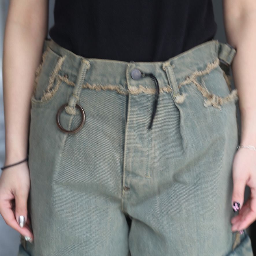 【残りわずか】Slash Seam Twist Cargo Jeans