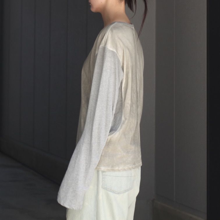 【残り一点】Dirty Dyed Long Sleeve Baseball T-Shirt