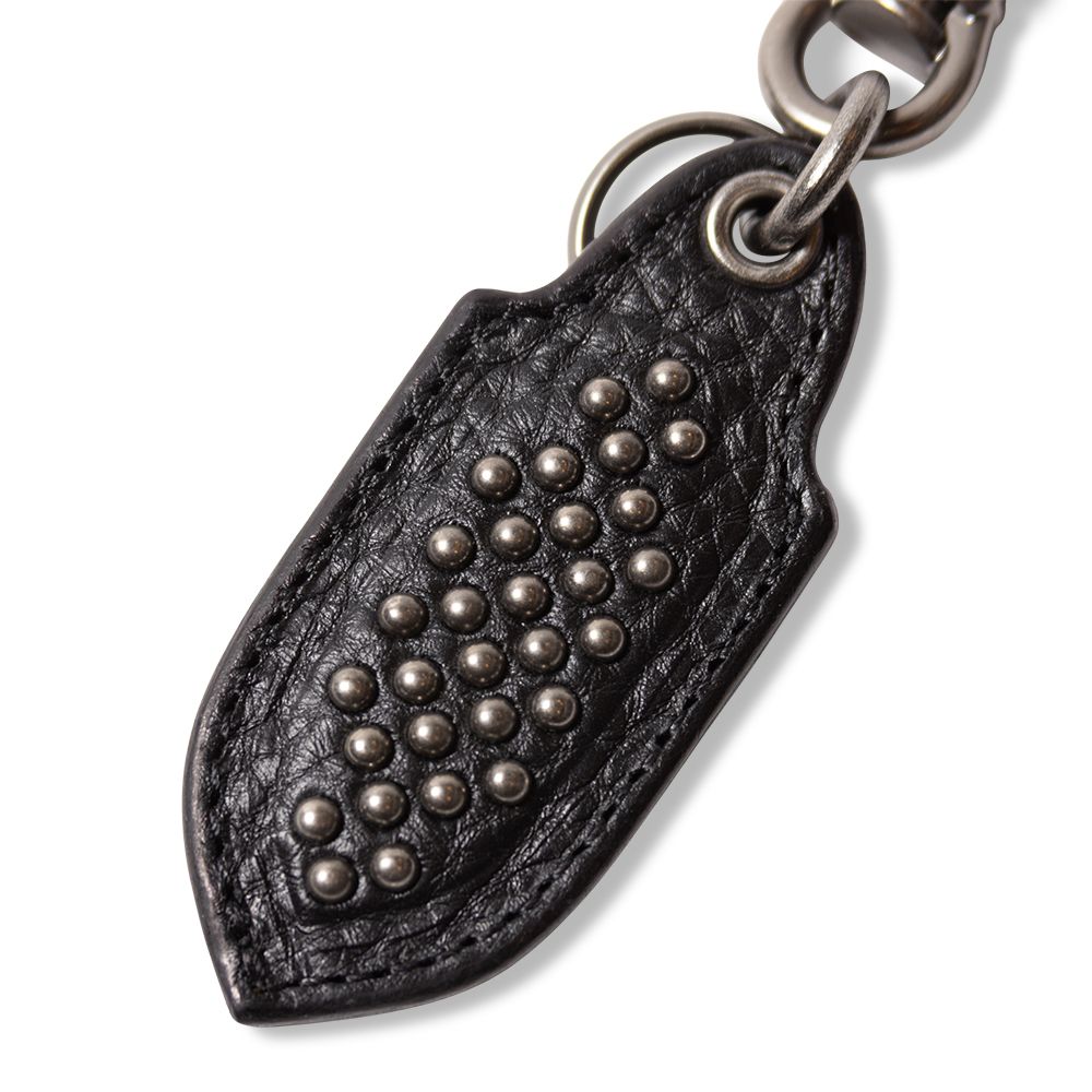 【残り一点】Round Studs Leather Key Ring(ATYPE)