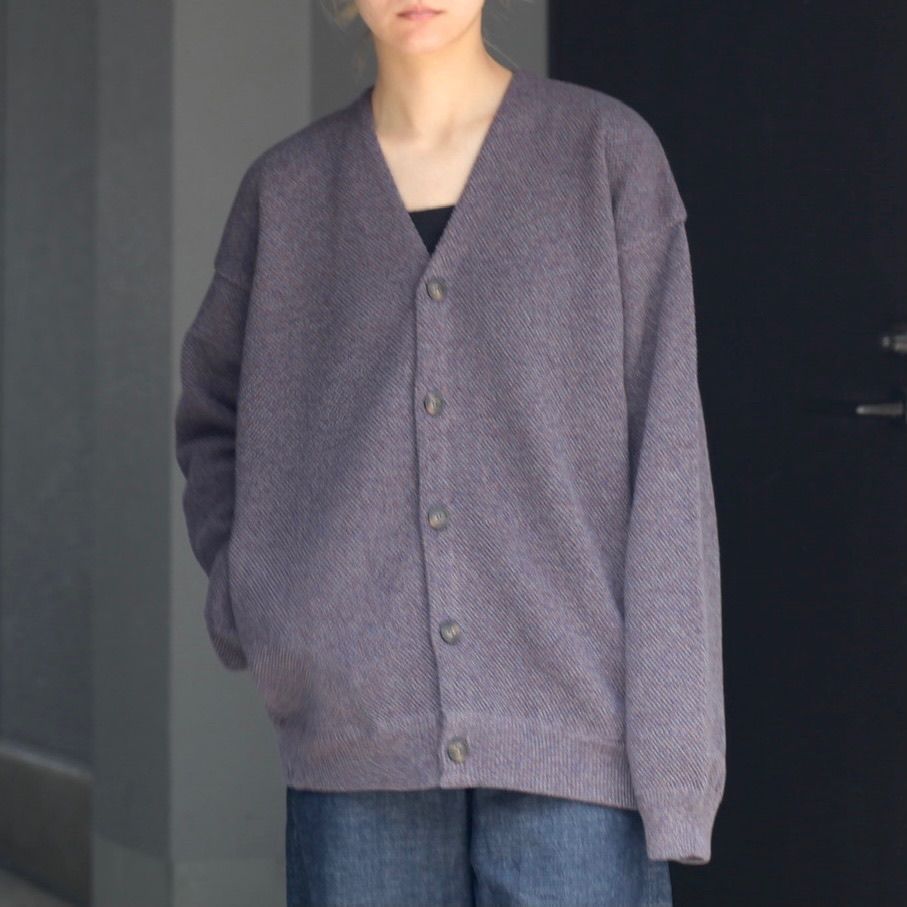 新品未使用] MOSS STITCH V/N CARDIGAN INDIGO-