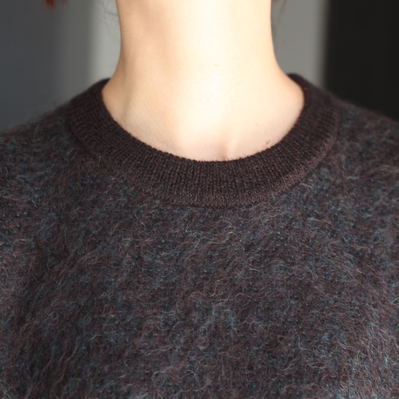 【残りわずか】Kid Mohair Mix Jacquard Knit LS