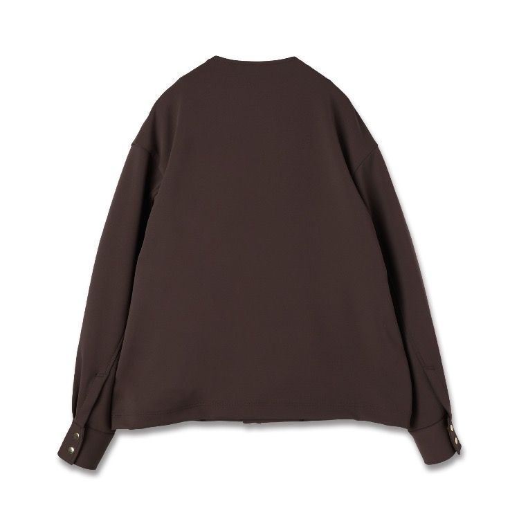 【残り一点】Double Cloth Collarless Dot Button Jacket