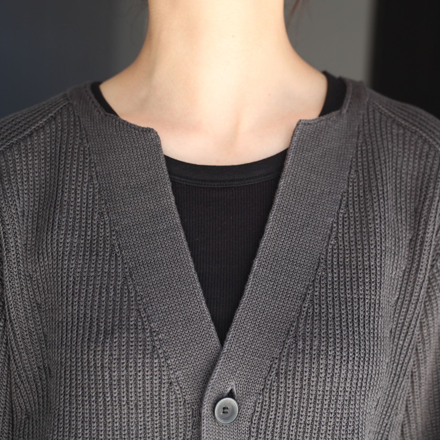 【残り一点】Ribbed Cardigan