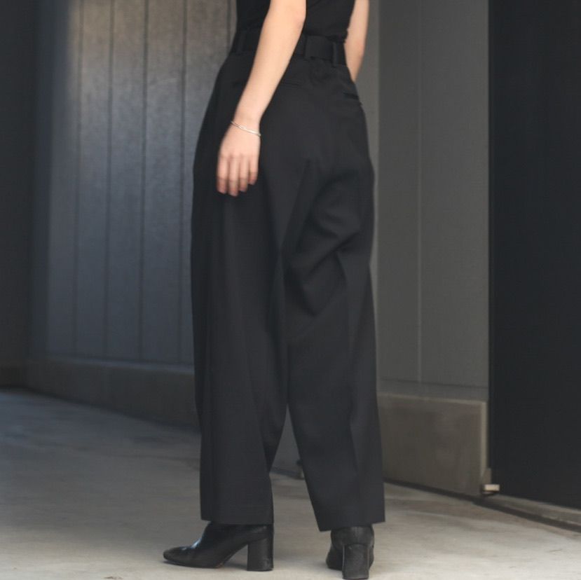 stein - 【残りわずか】Belted Wide Straight Trousers(2/90 WOOL