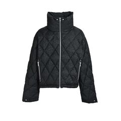 【残り一点】Faux Leather Shiny Quilting Down Jacket
