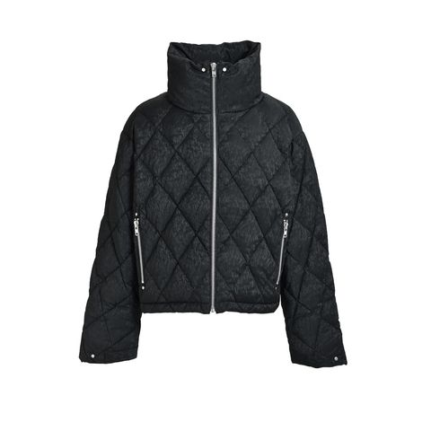 【残り一点】Faux Leather Shiny Quilting Down Jacket