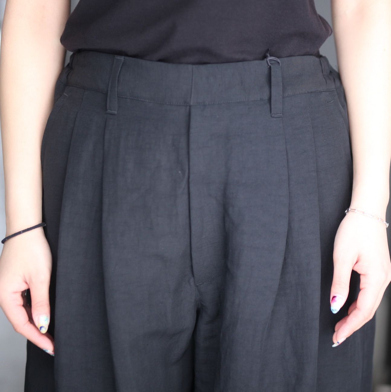 ssstein - 【残りわずか】LI/NY Poplin Wide Easy Trousers