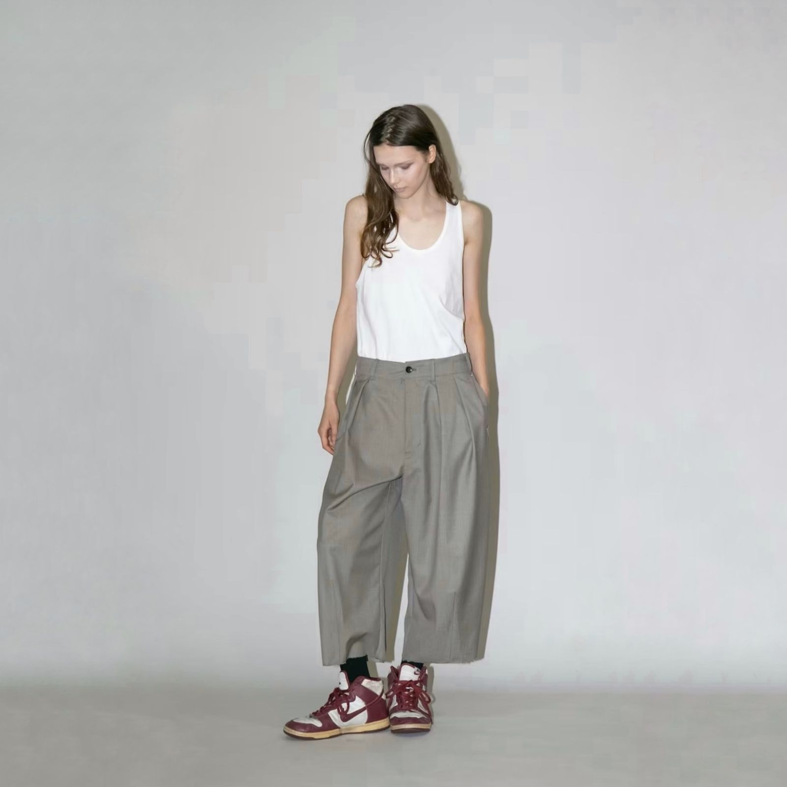 【残り一点】ウォッシャブルツイルスラックス