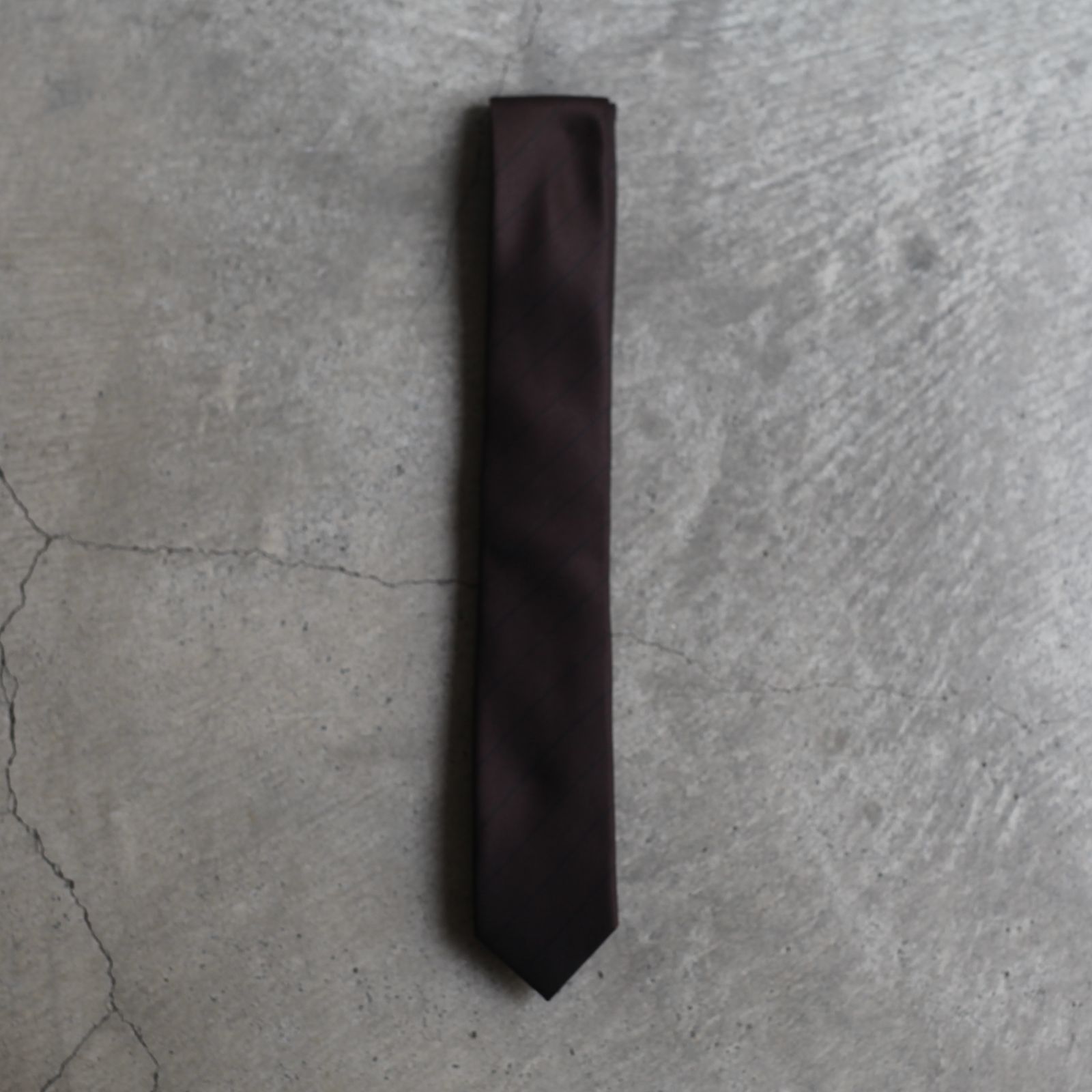 【残り一点】Silk Stripe Tie(BROWN)