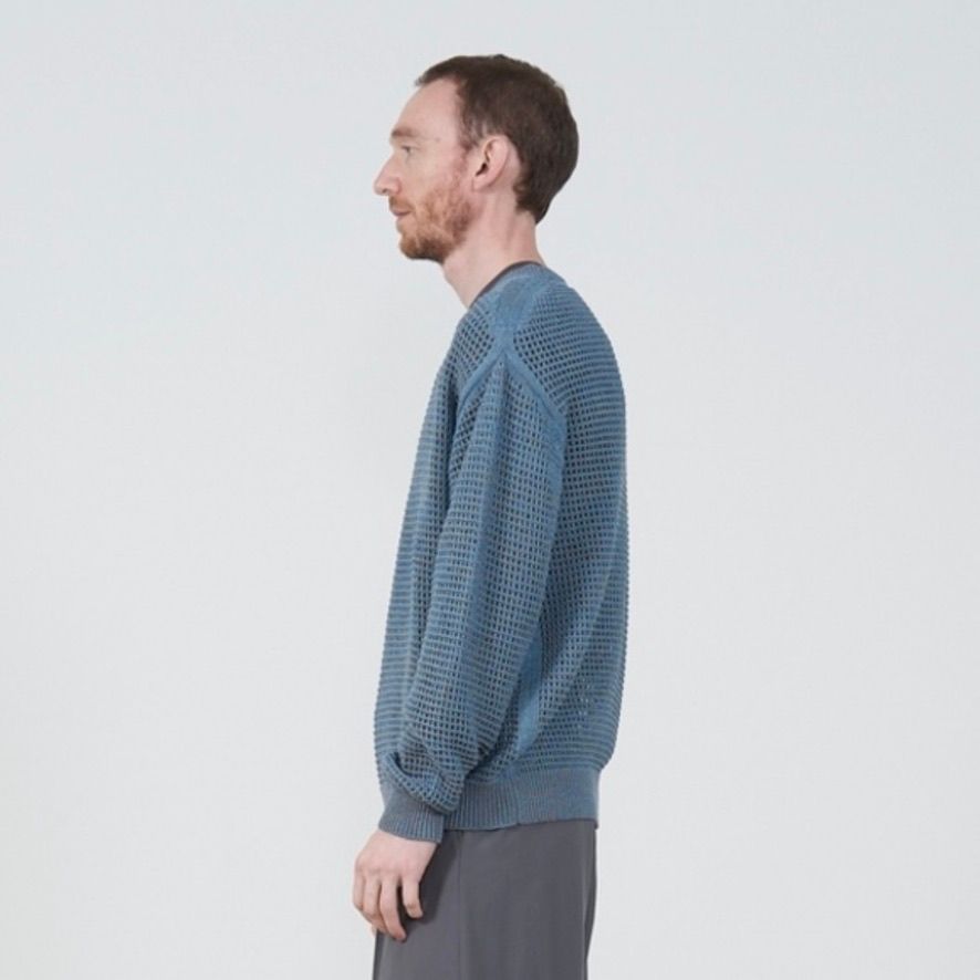 YOKE - 【残りわずか】Mesh Knitted Crewneck Sweater | ACRMTSM