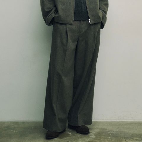 【残り一点】Wool Doeskin Extra Wide Trousers