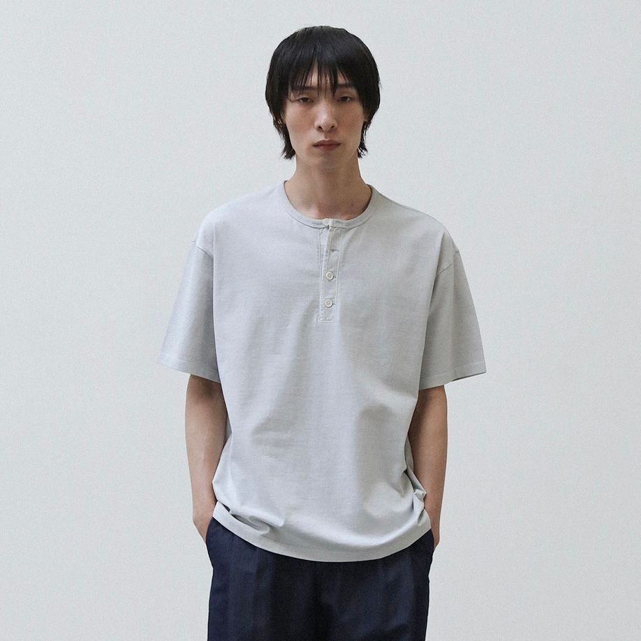 【残り一点】French Henry Neck Garment Tee