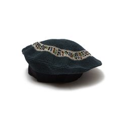 【再販売通知受付可能】Knitting Beads Beret Hat