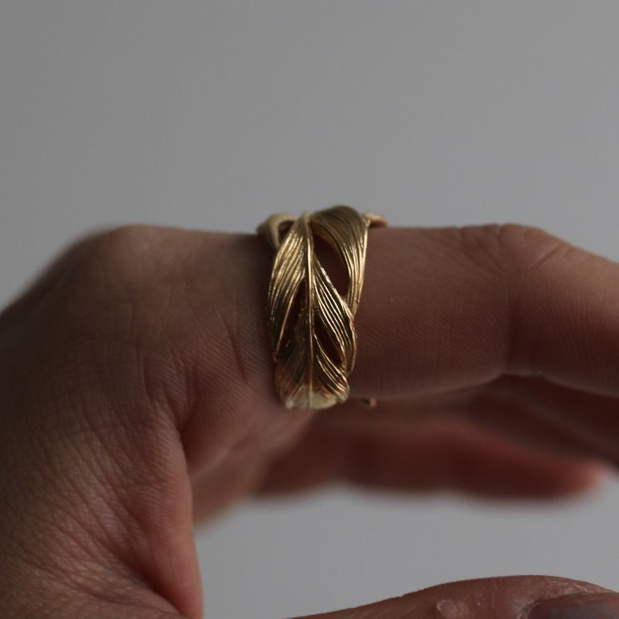 【お取り寄せ注文可能】OWL Feather Ring(GOLD)