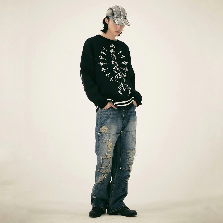 【残り一点】TC Bone Knit Sweater