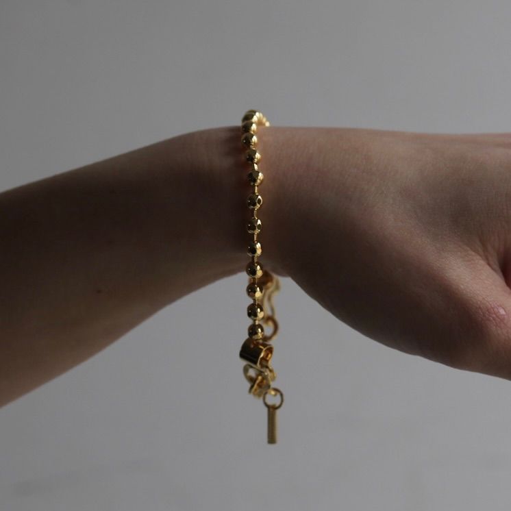 【残りわずか】Cutting Ball Bracelet(GOLD)