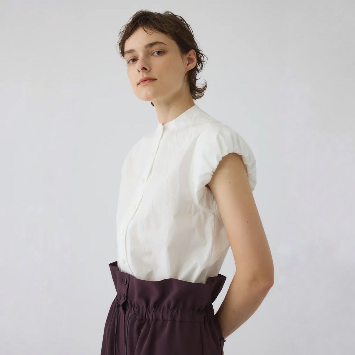 【残り一点】Bottle Neck Volume Blouse