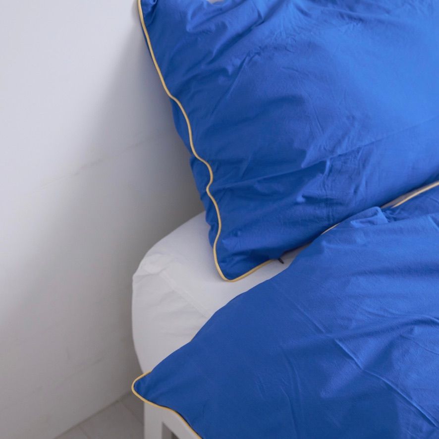 【残り一点】Frame Bedding Set SS(BLUE×YELLOW)