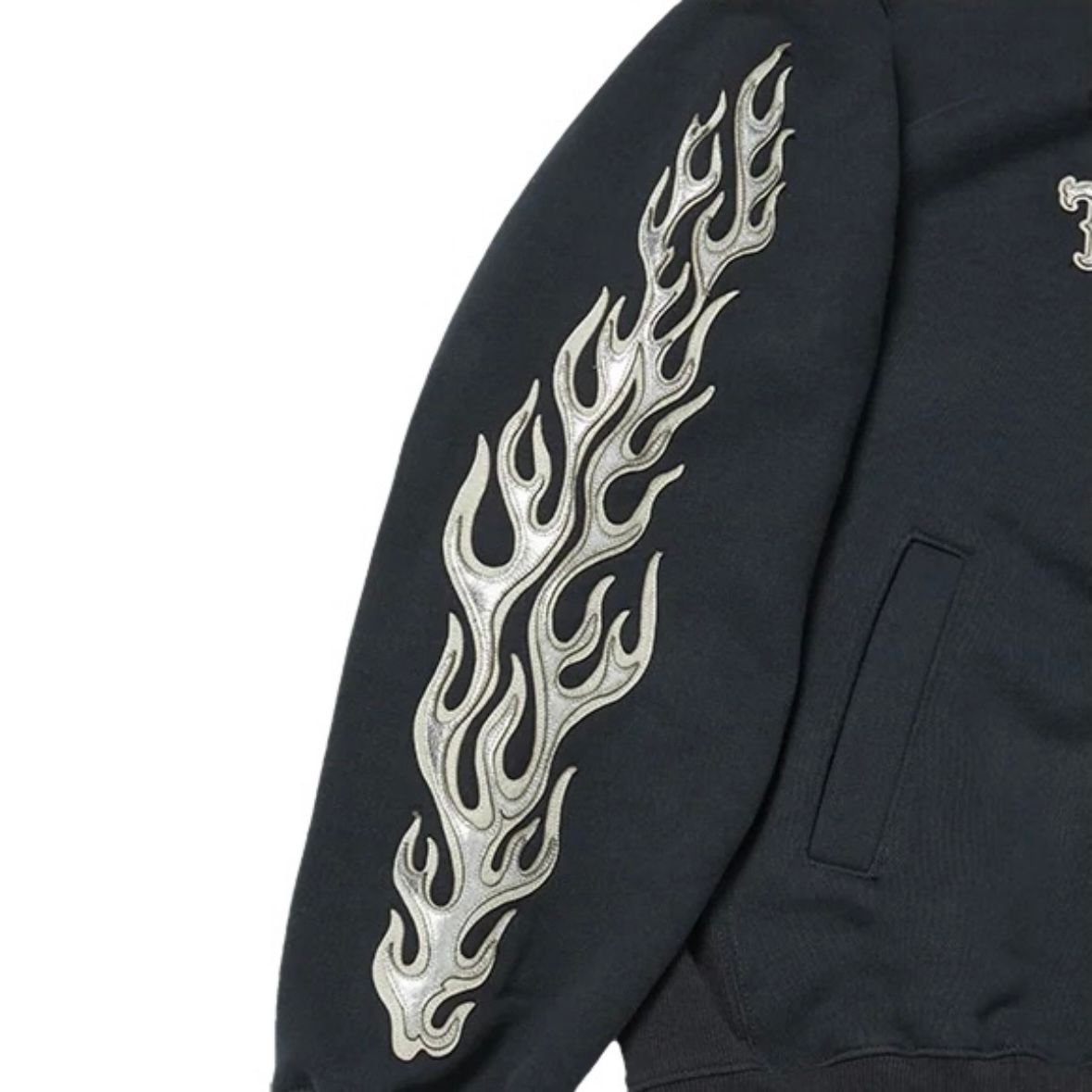 【残り一点】Leather Flame Hoodie