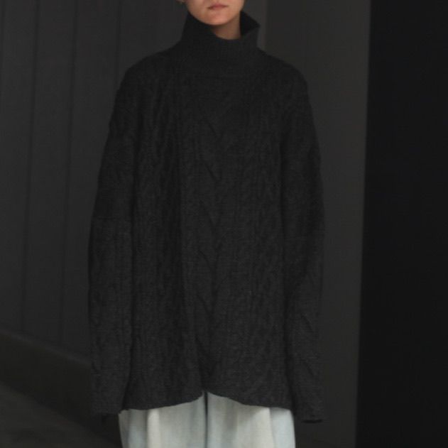 【残り一点】Over Argyle Knit - S 激安ショップ Sulvam オーバーニット ニット/セーター