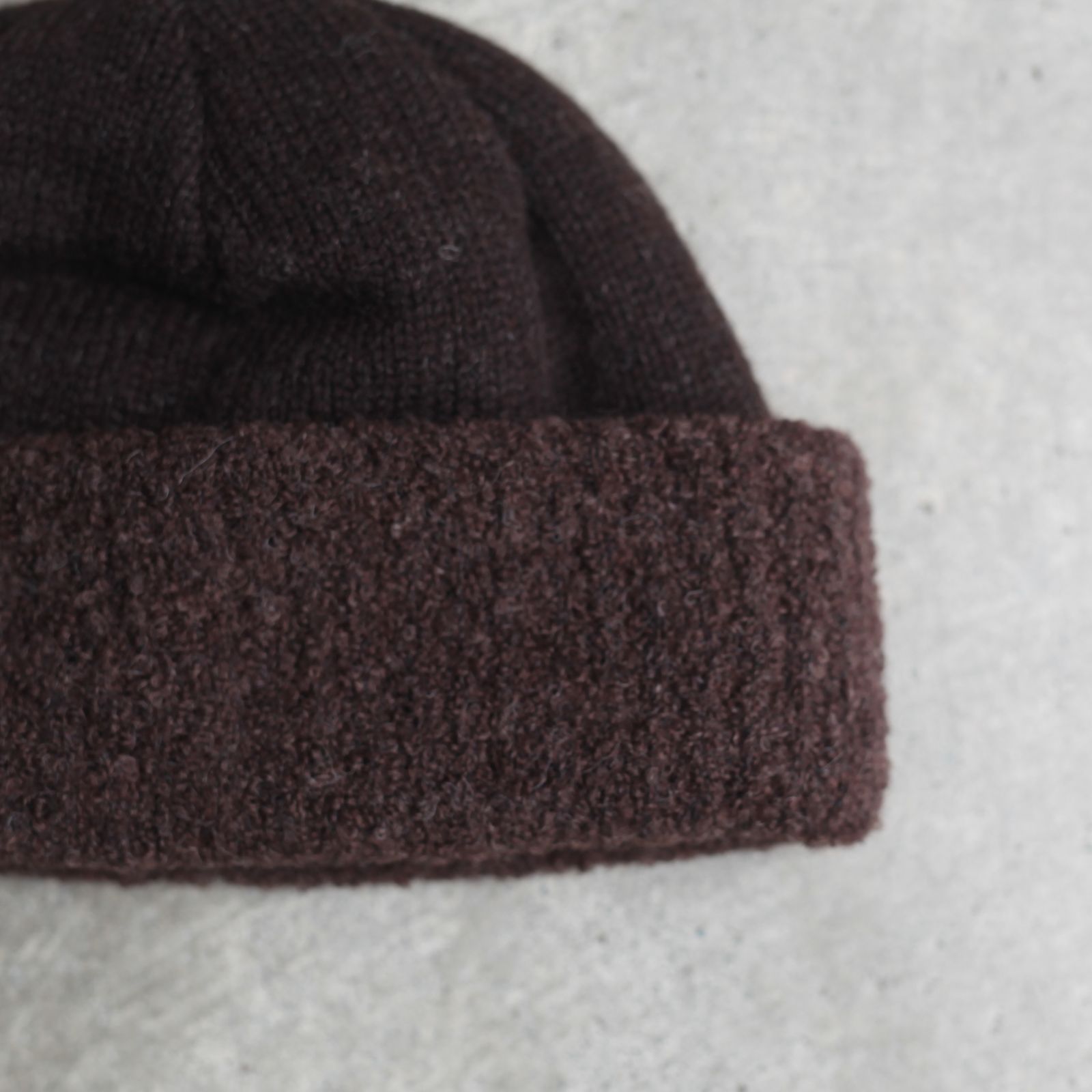 【再販売通知受付可能】WO/AL Knit Cap(D.BROWN)