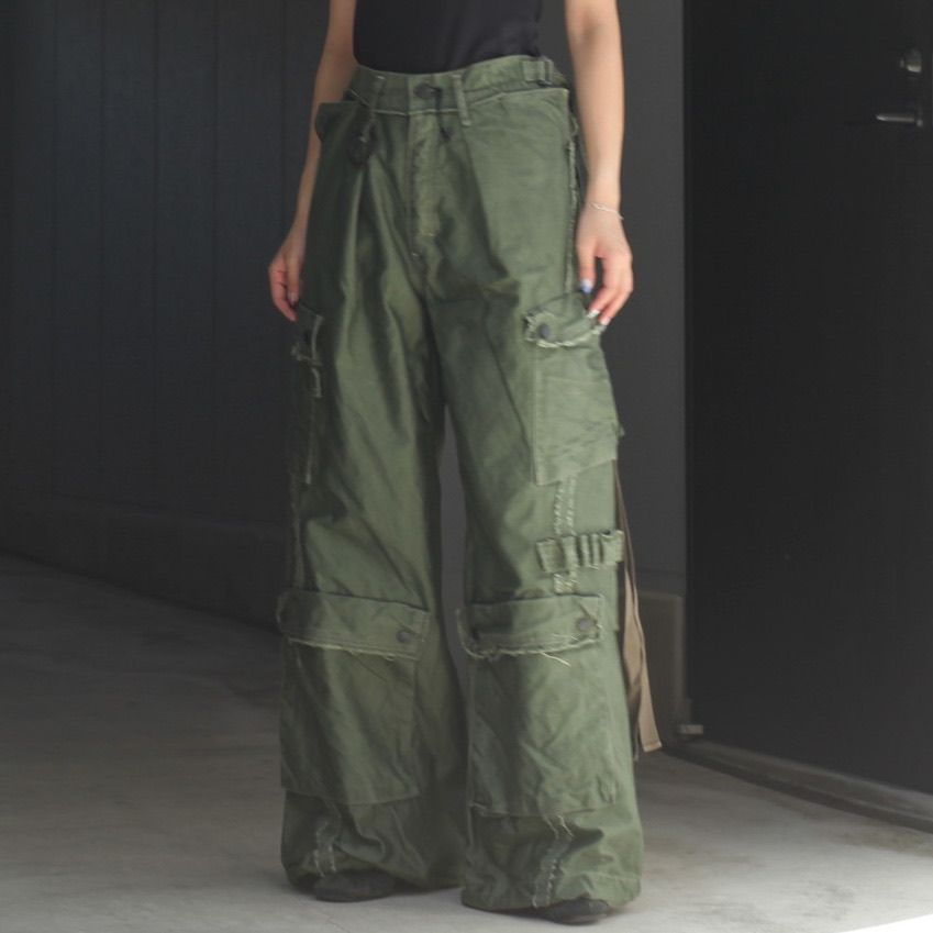 【残り一点】Slash Seam Twist Cargo Pants(PIGMENT DYED MOLESKIN)