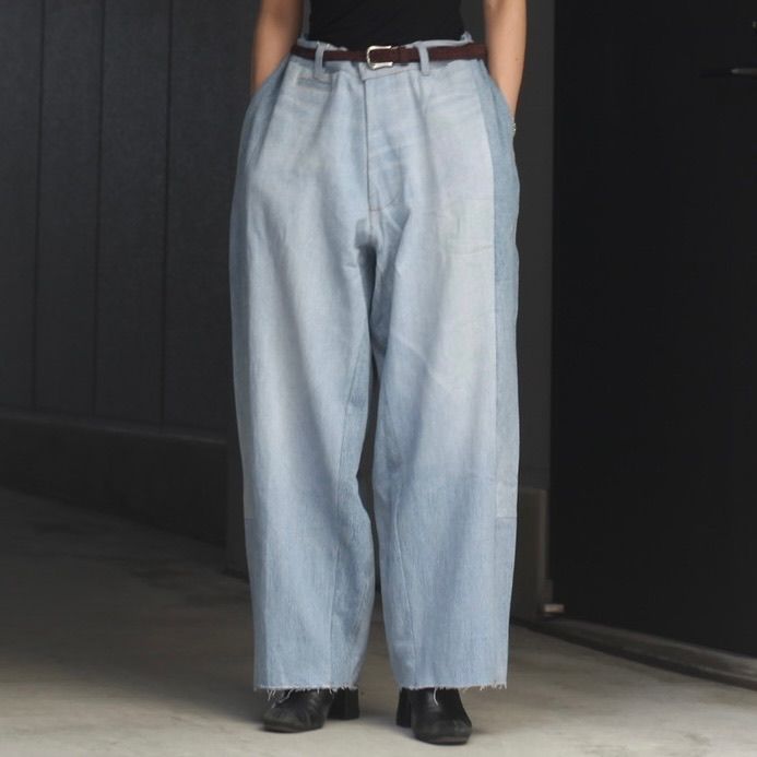 【残り一点】Reconstructed Super Baggy Slacks Denim_3(L)