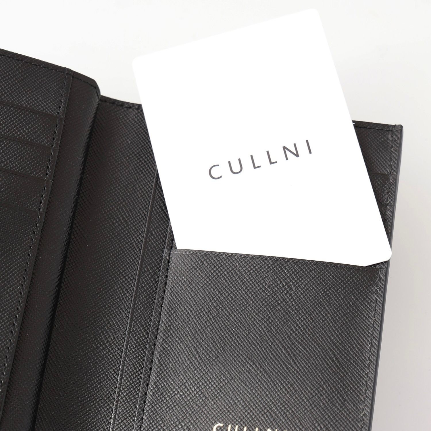 CULLNI クルニ　レザーコンビネーションウォレット　ブラック CULLNI - 【残りわずか】Leather Wallet with A Clasp | ACRMTSM