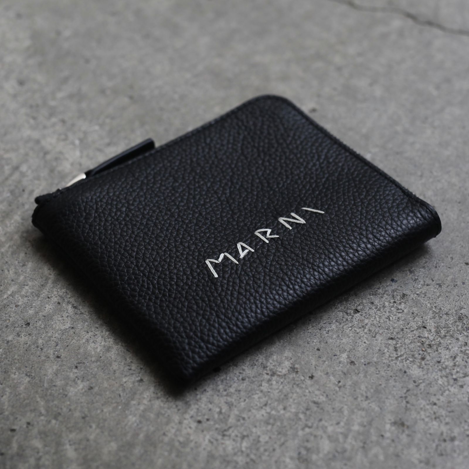 MARNI - 【残り一点】Zip Around Leather Card Wallet | ACRMTSM