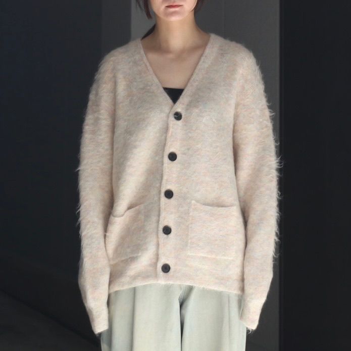 【残りわずか】Kid Mohair Knit V Neck Cardigan