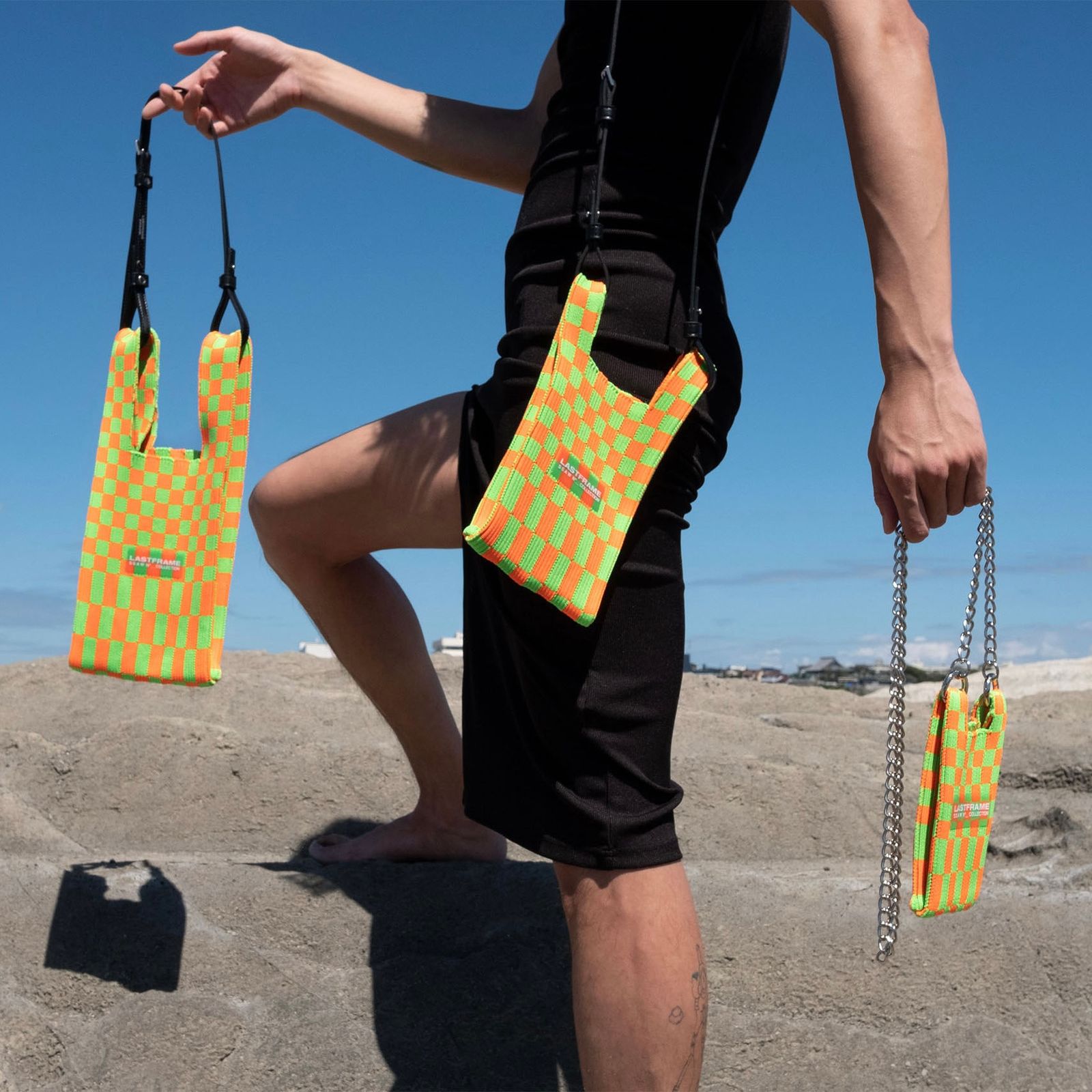LASTFRAME - 【残りわずか】Ichimatsu Market Bag_Mini