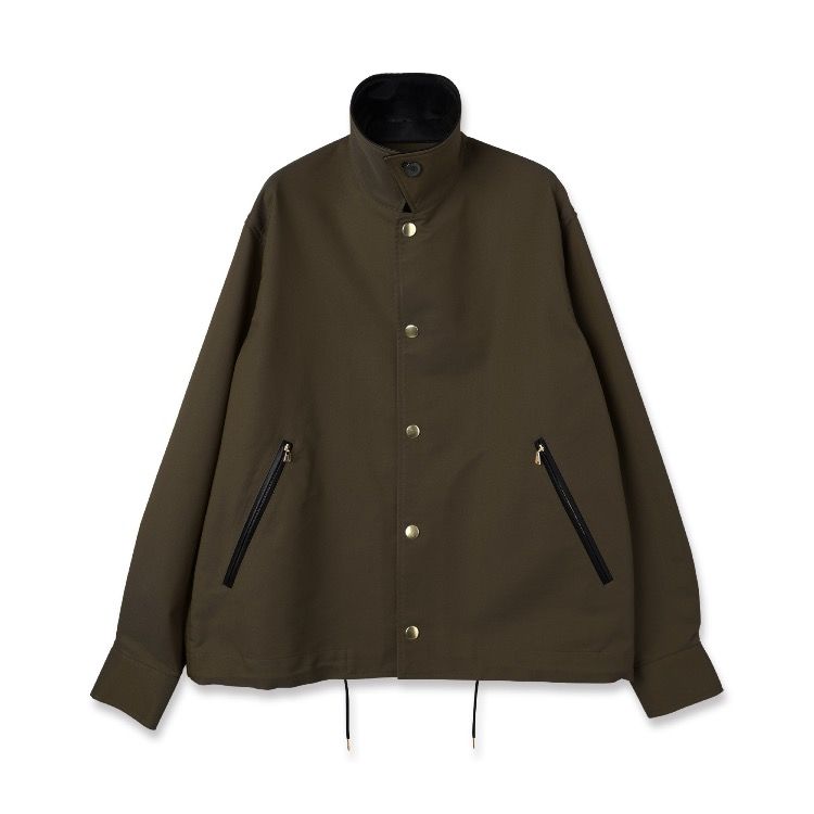 【残り一点】Chambray Gabardine Dot Button Coach Jacket