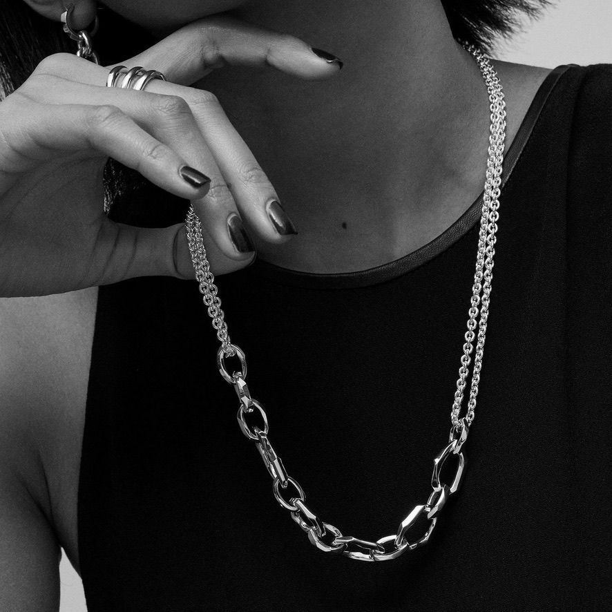 【お取り寄せ注文可能】Crockery Mix Chain Necklace