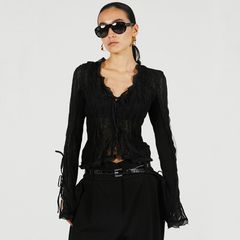 【残り一点】Sheer Dot Slim Shirt