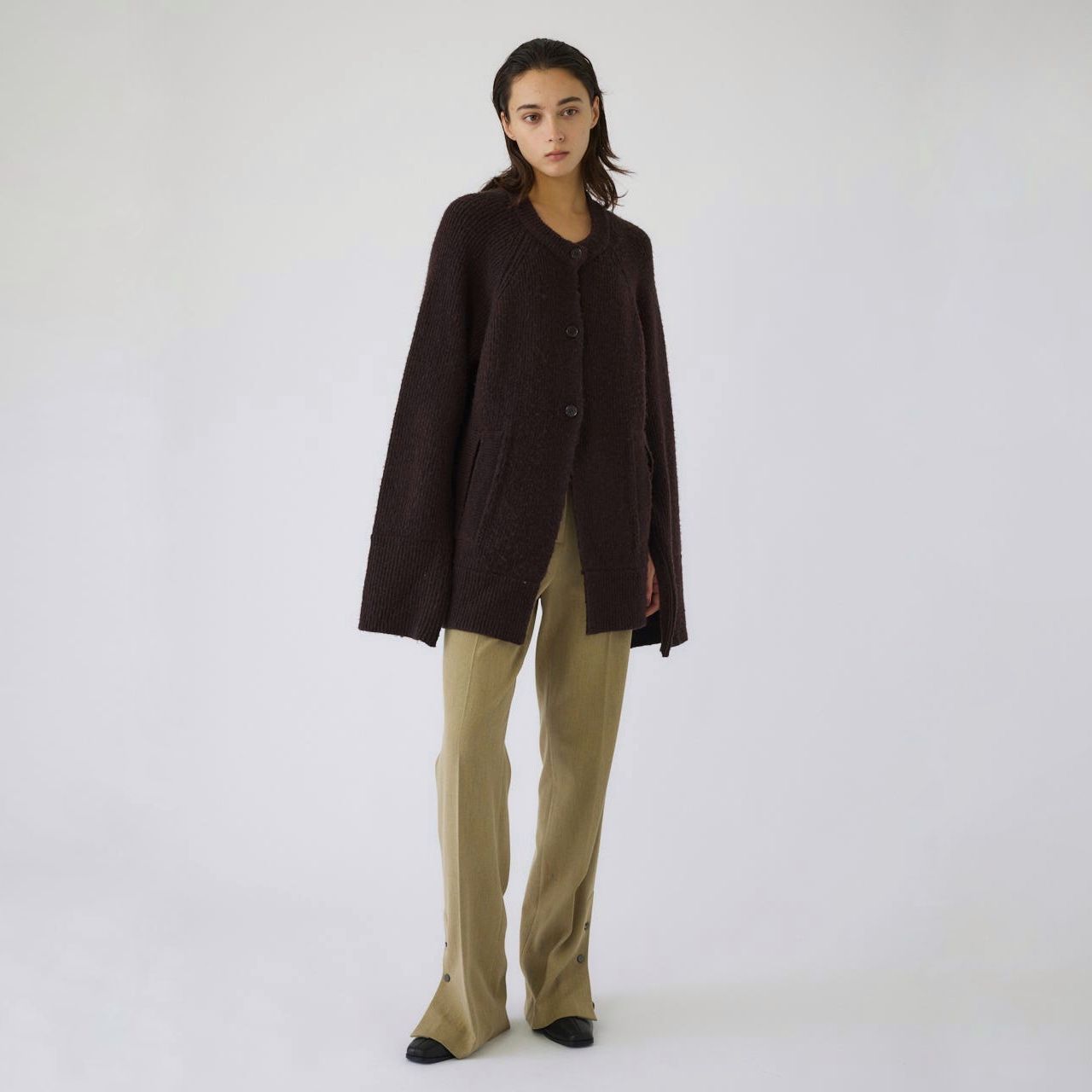 【残り一点】Poncho Like Raglan Knit C/D