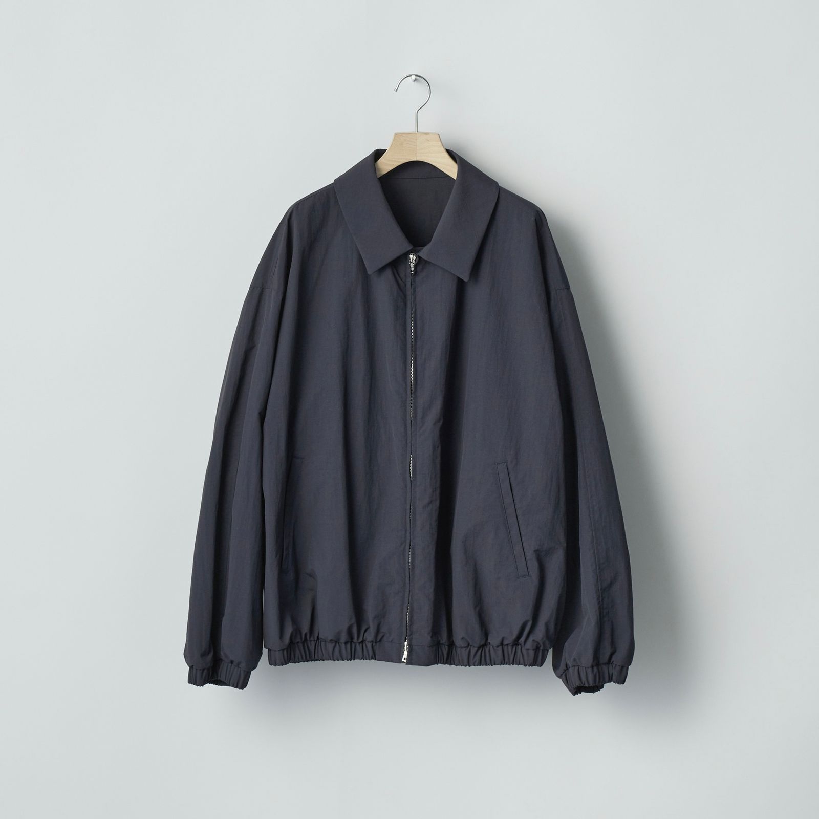 everyone nylon silk oversized jaket　Sサイズ everyone nylon silk oversized harrington jacket (BLACK