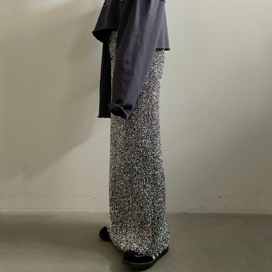 【残り一点】Glitter Tape Yarn Knit Skirt