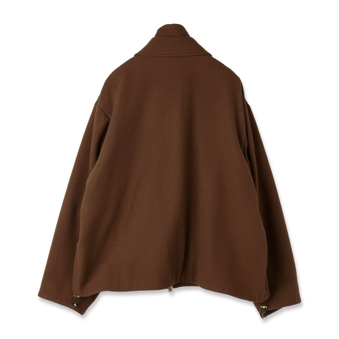 【残り一点】Lamb Wool Melton Double Collar Zip Up Jacket