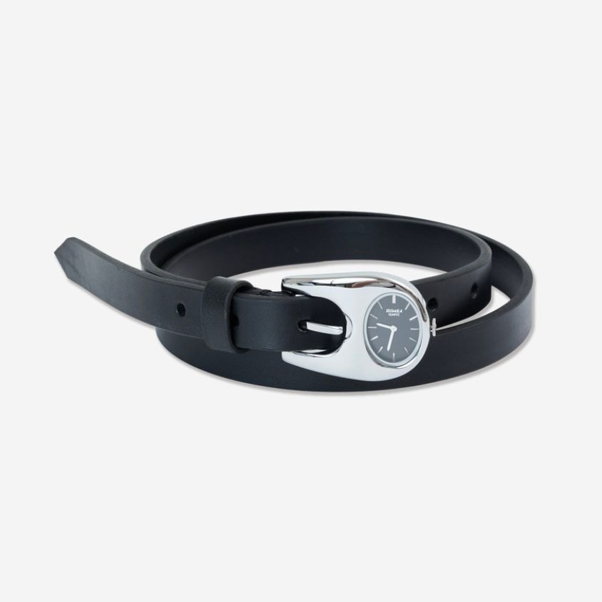 【残り一点】Buckle Watch Belt(BLACK×SILVER)