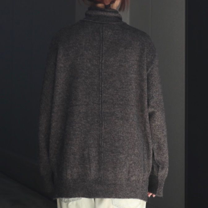 【残りわずか】Wool/Alpaca Knit Loose Turtle Neck PO