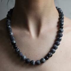 【残りわずか】Single Juzu Necklace Thick(GREY)