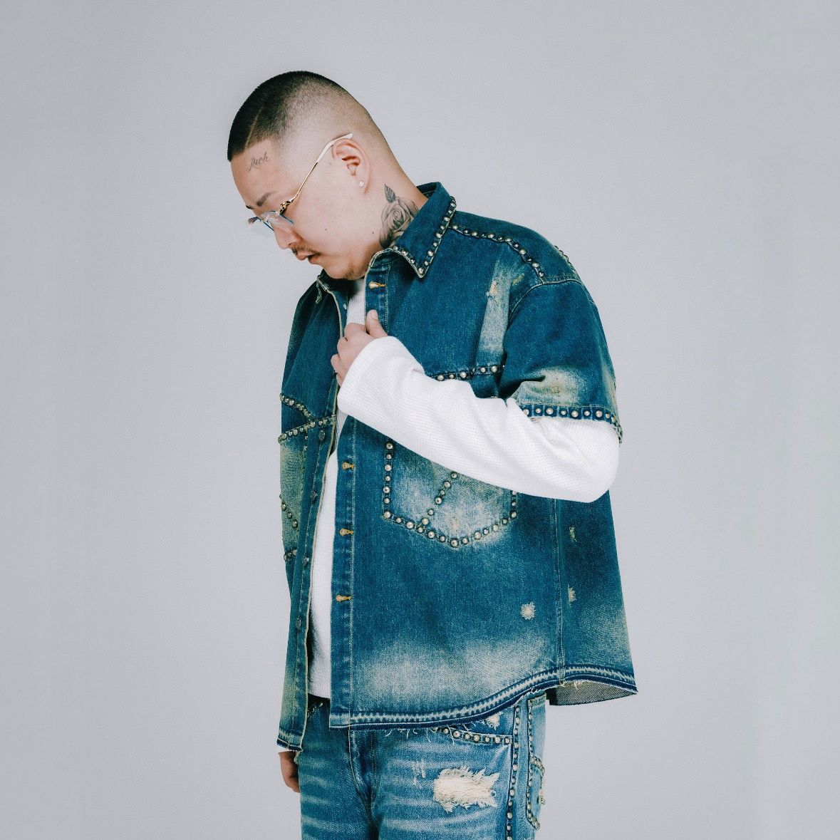 【残り一点】Suicide Studs Denim Shirt