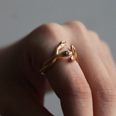 【お取り寄せ注文可能】メデューサ蛇リング(GOLD)