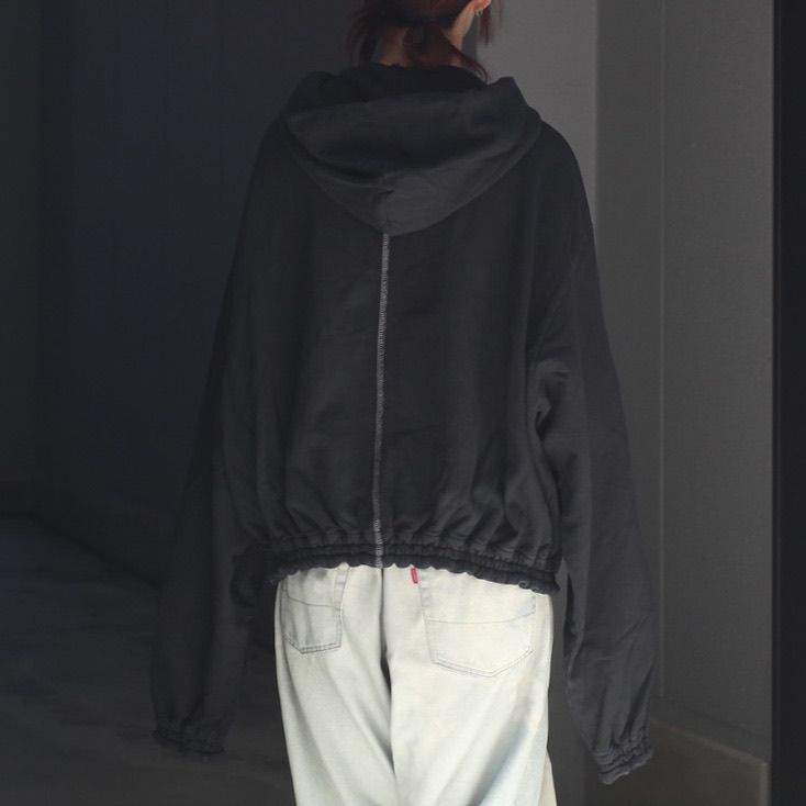 【残り一点】Washed Ordinary Old Style Zip Hoodie With No Effect