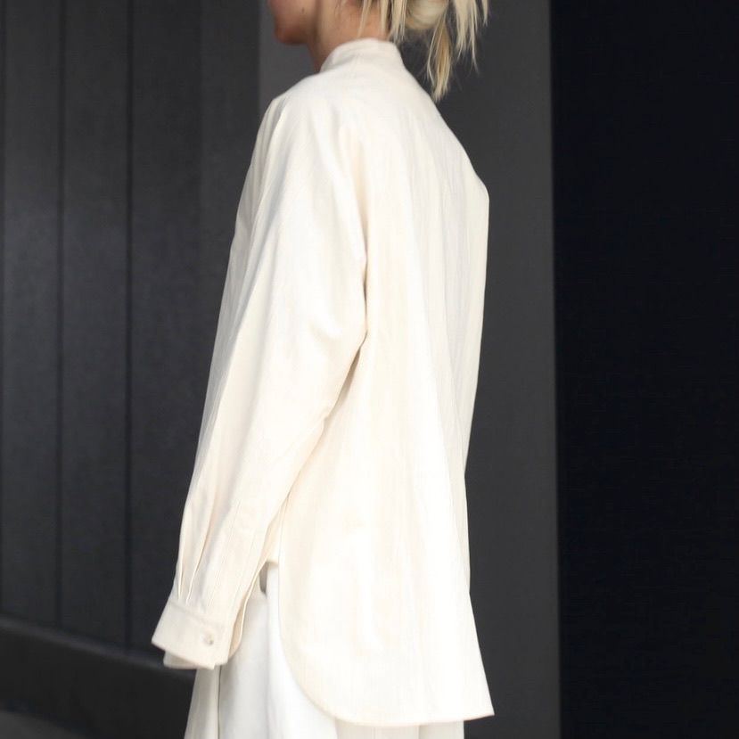 【残り一点】Raglan Stand Collar Shirt_A