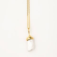【お取り寄せ注文可能】Square Drop Baroque Pearl Necklace